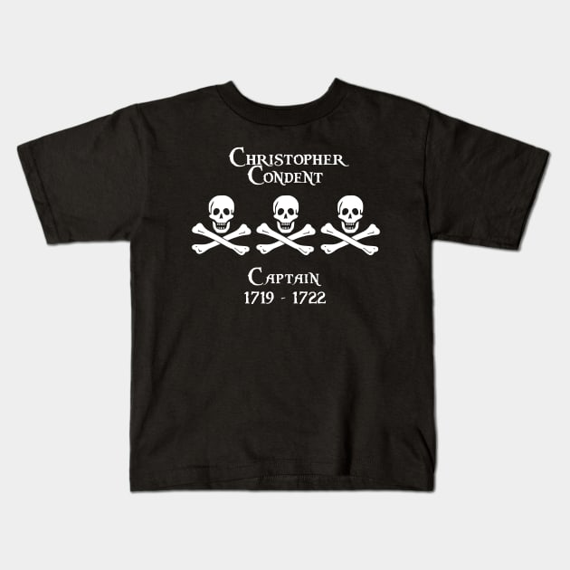 Captain Christopher Condent Kids T-Shirt by CompassandBlade